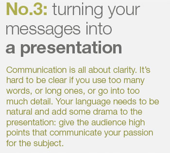Turning your messages into a presentation